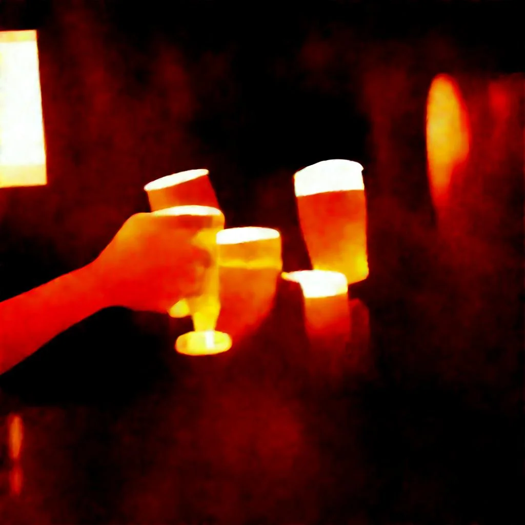 Happy hour au bar avec cocktails et bières